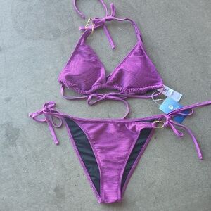 Cupshe Purple Bikini Set